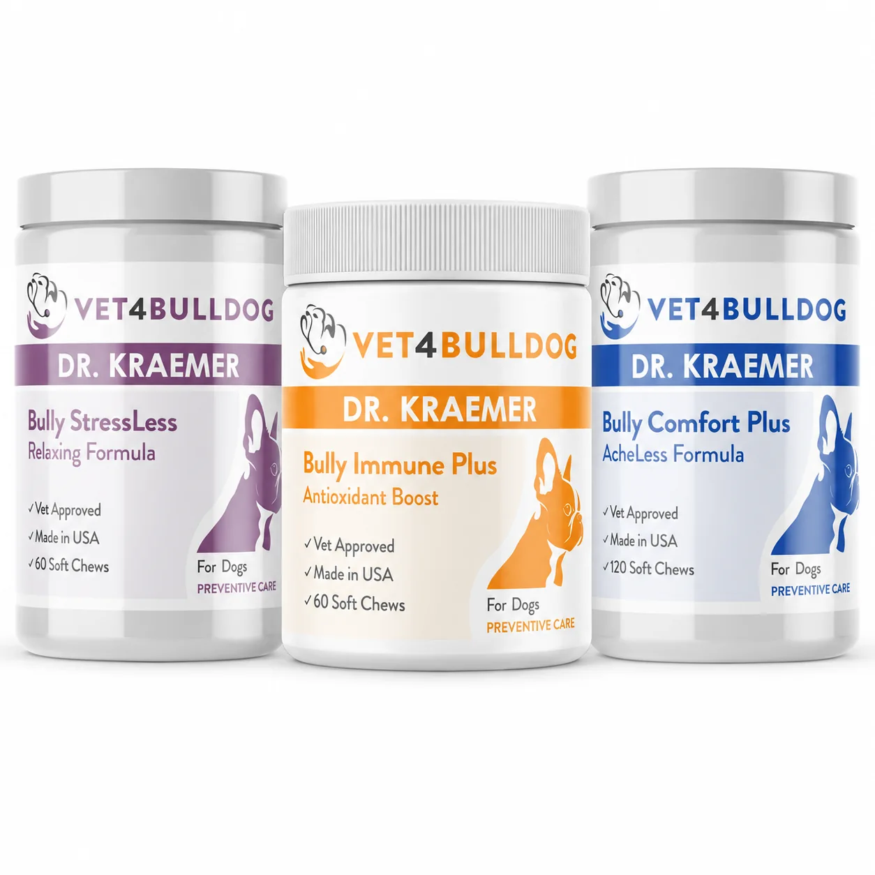 Bully Stenotic Nares Essential Bundle with StressLess, Immune Plus and Comfort Plus