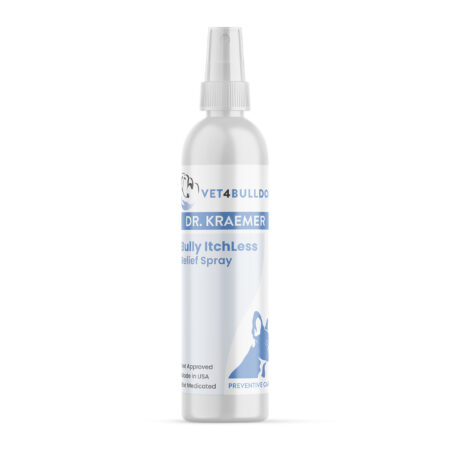 Itchy Bully Medicated Spray — close-up product photo on white background.