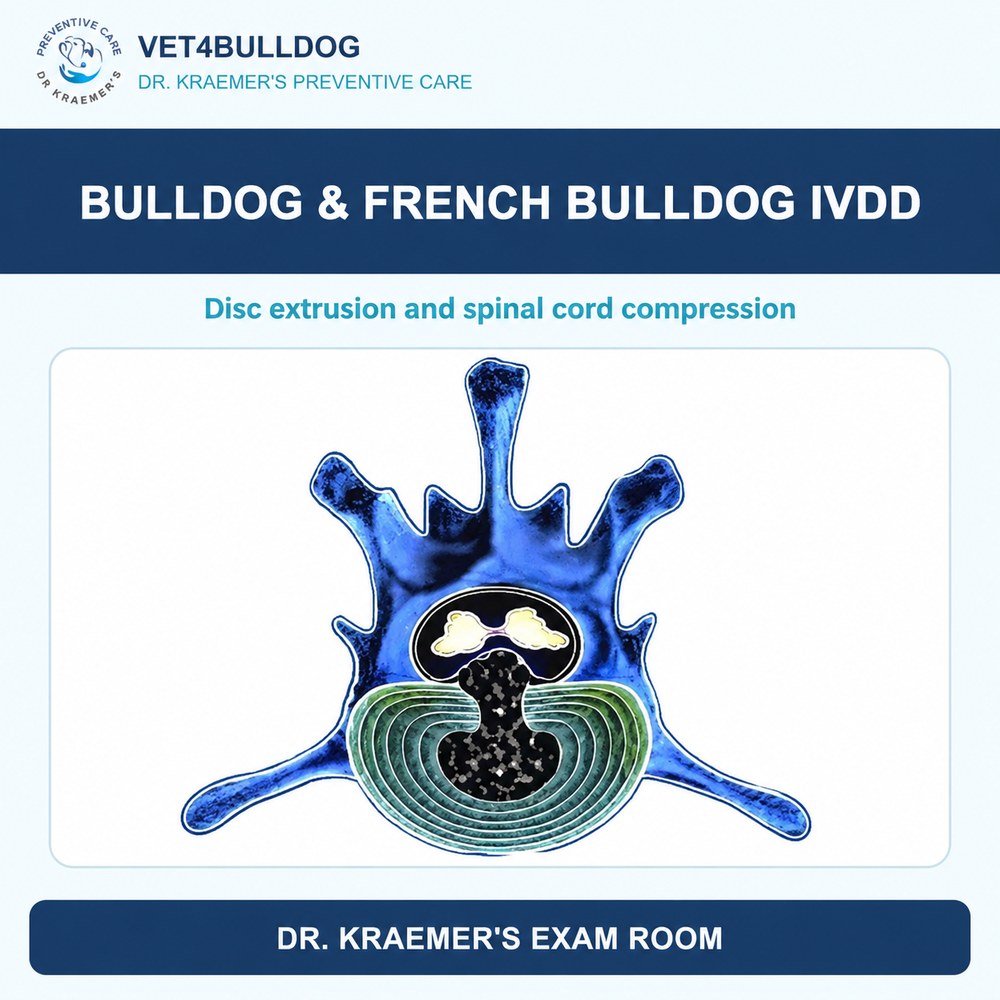 Dr. Kraemer’s IVDD disc illustration showing extrusion toward the spinal cord