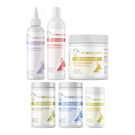 Dr. Kraemer's bully adult essential bundle, product containers together on a white background.