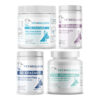 Dr. Kraemer's bully disc back and nerve ultimate bundle 59 lb and under, product containers together on a white background.