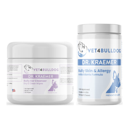 Dr. Kraemer's bully ear hematoma basic care bundle, product containers together on a white background.