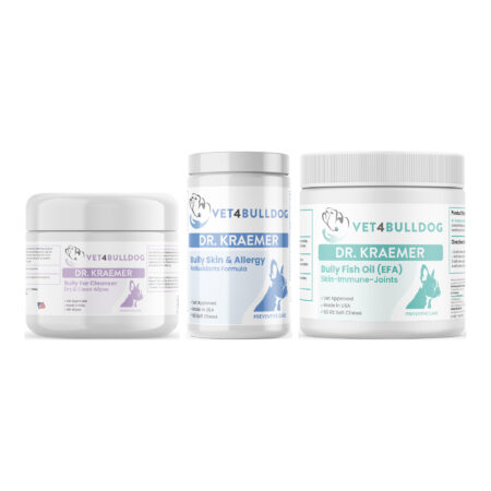 Dr. Kraemer's bully ear hematoma essential care bundle, product containers together on a white background.