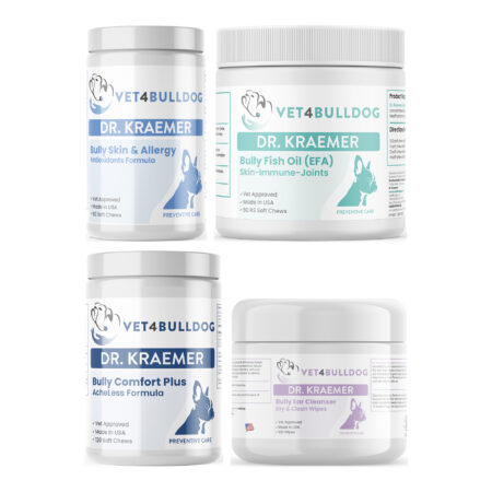 Dr. Kraemer's bully ear hematoma ultimate care bundle, product containers together on a white background.