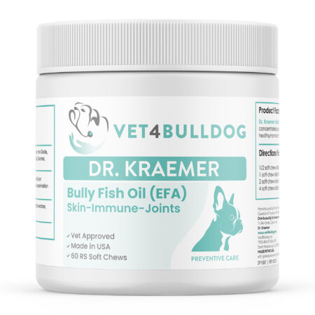 Bully Fish Oil EFA (Sm-Med | 60 Chews) — close-up product photo on white background.