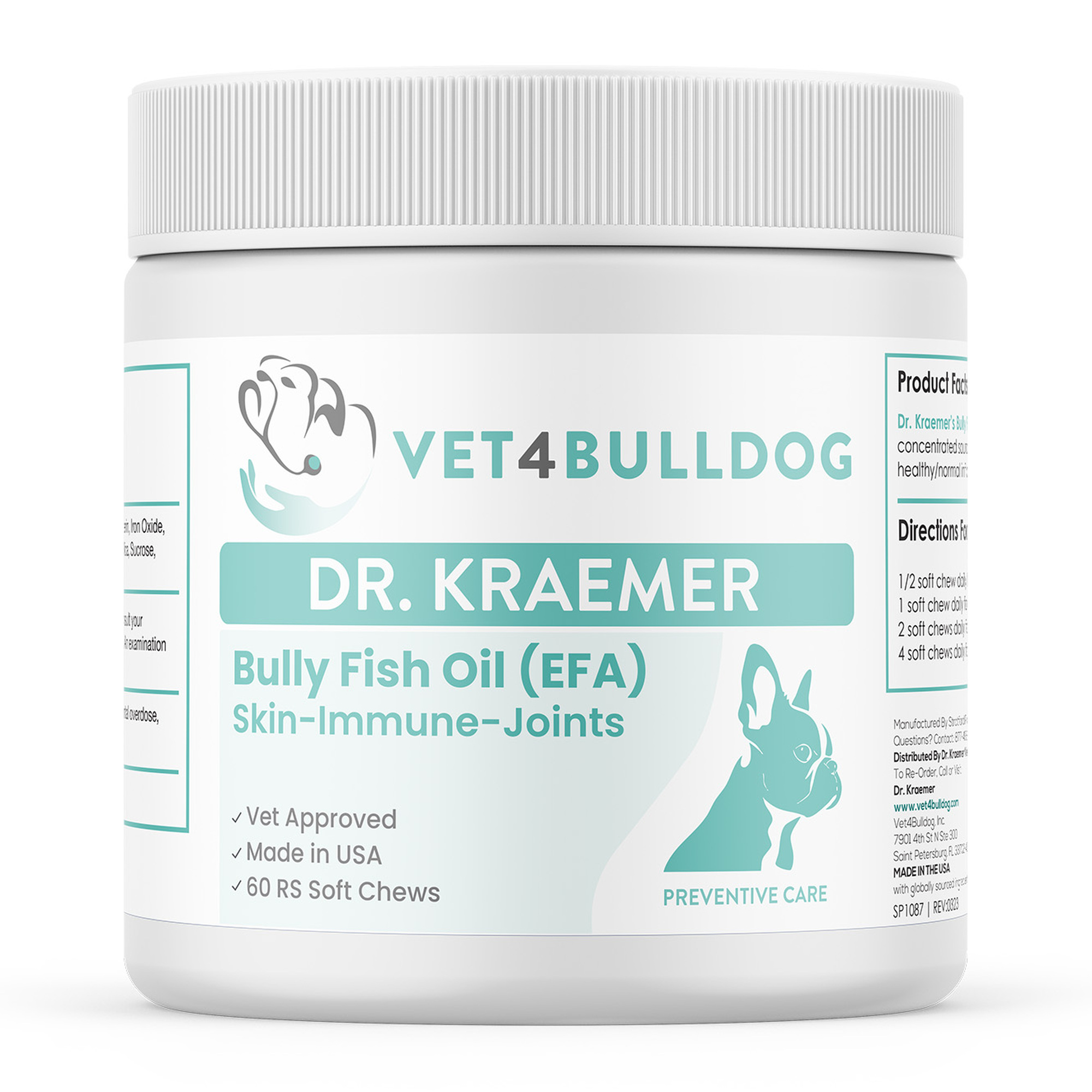 Bully Fish Oil EFA (Sm-Med | 60 Chews) — close-up product photo on white background.