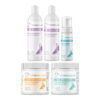 Bully Flank Alopecia ULTIMATE Bundle with Bulldog Immune Support Plus Chews, Bully Aloe-Oatmeal Soothing Cream-Rinse Conditioner, Bully Aloe-Oatmeal Soothing Shampoo, Yeasty Bully Antiseptic No-Rinse Medicated Gel, Bully Fish Oil EFA (Sm-Med | 60 Chews) on a white background.