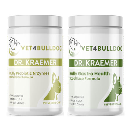 Bully Gastrointestinal-Health Basic Bundle with Bully Pre / Probiotics N' Zyme KEEP-UP, Gastro Gentle Move & Anal Gland Health on a white background.