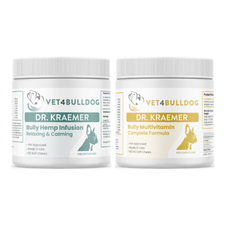 Bully Head Tremors Basic Care Bundle with Bully HEMP Relax & Calm, Bully Multivitamin Plus Optimized Formula on a white background.