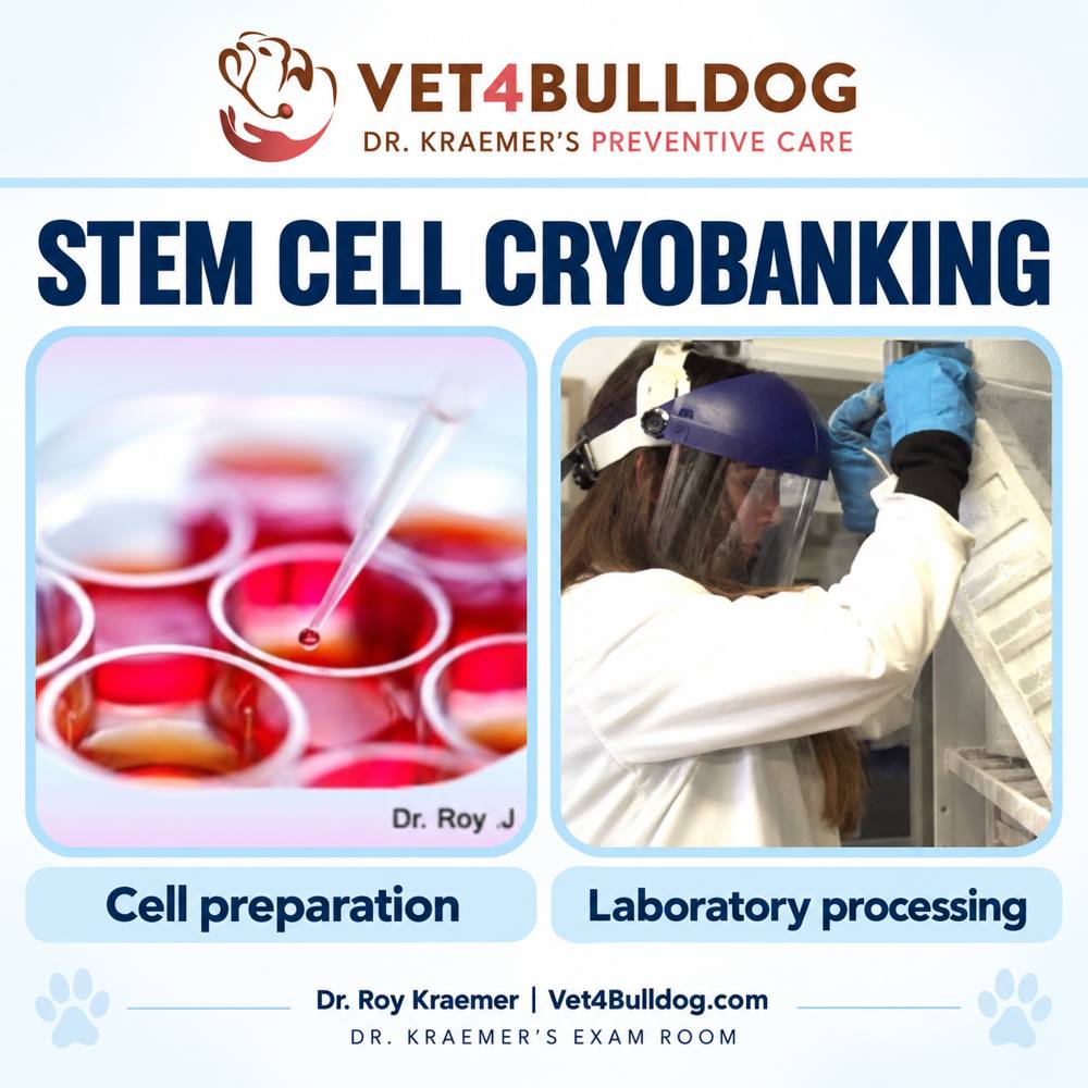 Dr. Kraemer’s stem-cell cryobanking graphic with cell culture and laboratory work